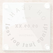 Die Dinge Got einfach echter Cream Brown Spaß Save Glasuntersetzer (Rückseite)