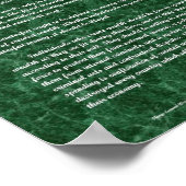 Die Dinge haben über Wohlstand und Geld gelernt Poster (Ecke)