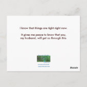 Die Dinge sind eng Postkarte (Rückseite)