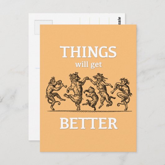 Die Dinge werden besser... Pandemie Postkarte (Vorne/Hinten)