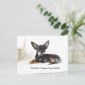 Die Dinge werden besser werden Postkarte (Stehend Vorderseite)