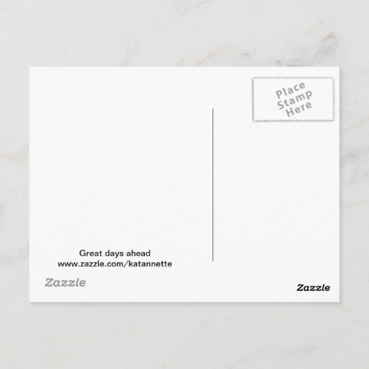 Die Dinge werden besser werden Postkarte (Rückseite)