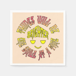 Die Dinge werden ein Lächeln um die Zeit heller se Serviette