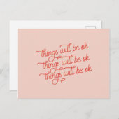 Die Dinge werden gut Motivierend sein Postkarte (Vorne/Hinten)