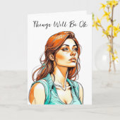 Die Dinge werden gut sein | Ich verspreche Karte (Gelbe Blume)