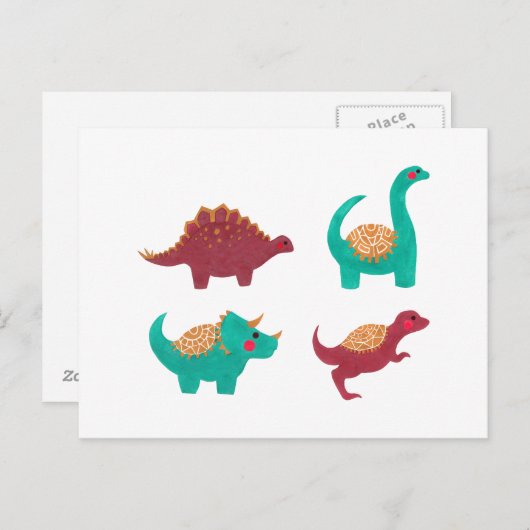 Die Dinosaurier Postkarte (Vorne/Hinten)