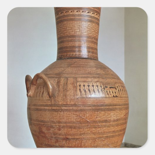 Die Dipylon Amphora Quadratischer Aufkleber (Vorderseite)