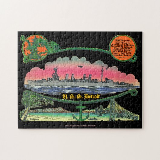 Die "Dirty D"-USS Detroit Puzzle (Horizontal)