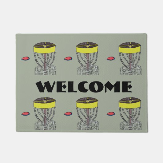 Die Disc-Golf-Willkommens-Türmatte Fußmatte (Vorderseite)