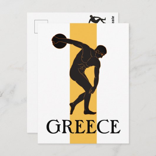 Die Discobolus in Griechenland Postkarte (Vorne/Hinten)
