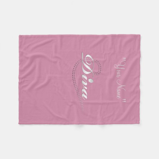 Die Diva des Mädchens "im Training" Fleecedecke (Vorderseite (Horizontal))