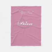 Die Diva des Mädchens "im Training" Fleecedecke (Vorderseite)