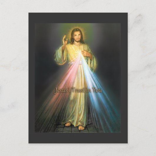DIE DIVINE MERCY VON EKLEKTIX DEVOTIONAL BILD. POSTKARTE (Vorderseite)