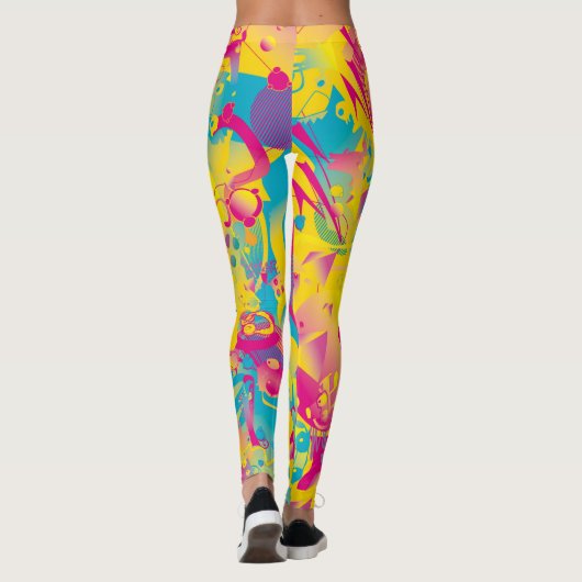 Die DJ-Gemusterten Leggings der Frauen (Rückseite)