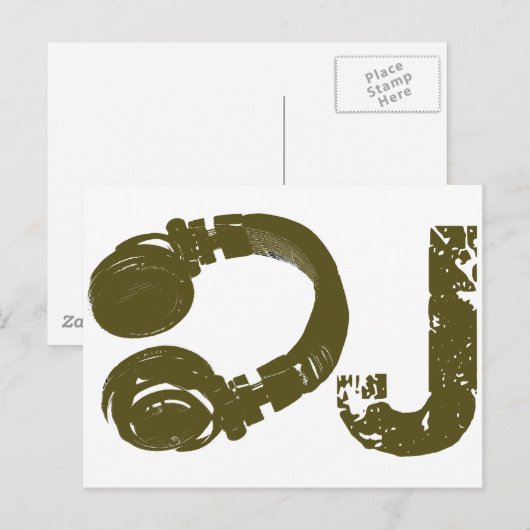 Die DJ-Liste Postkarte (Vorne/Hinten)