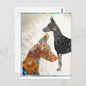 Die Doberman-Ausdruckskarte Postkarte (Vorne/Hinten)