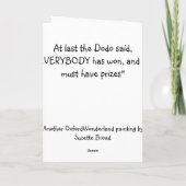 Die Dodogrußkarte Karte (Rückseite)