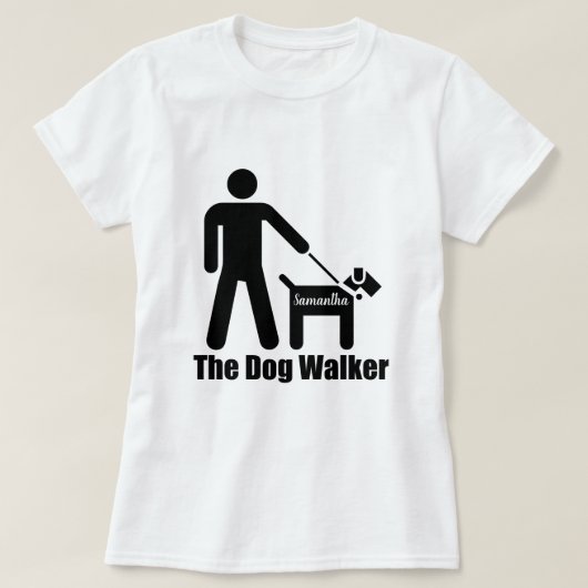 Die Dog-Walker Name oder Textfehler hinzufügen T-Shirt (Design vorne)