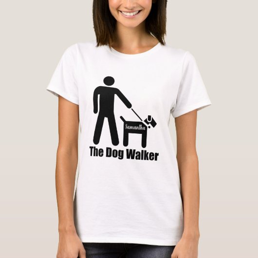 Die Dog-Walker Name oder Textfehler hinzufügen T-Shirt (Vorderseite)