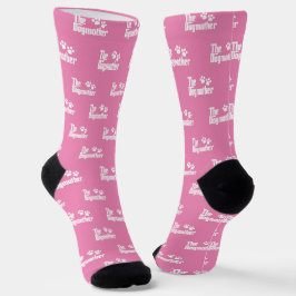 Die Dogmata pink-weiß-unterhaltsame Sprichwort-Neu Socken