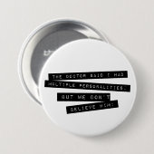 Die Doktor Said I Have mehrfachen Persönlichkeiten Button (Vorne & Hinten)