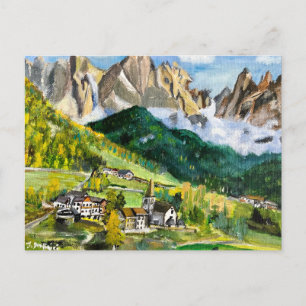 Die Dolomiten, die Postkarte