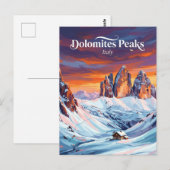 Die Dolomiten Italien Postkarte (Vorne/Hinten)