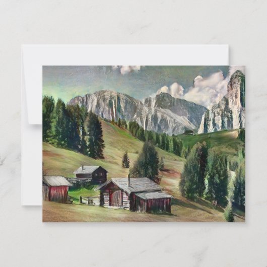 Die Dolomiten Malerei Postkarte (Vorderseite)