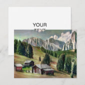 Die Dolomiten Malerei Postkarte (Vorne/Hinten)
