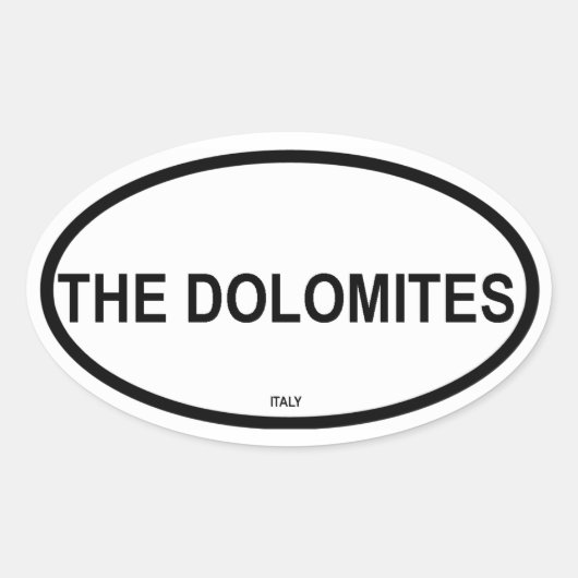 DIE DOLOMITEN OVALER AUFKLEBER (Vorderseite)