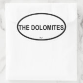 DIE DOLOMITEN OVALER AUFKLEBER (Tasche)