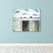 Die Dolphin Frescoes im Queen's Bad Leinwanddruck (Insitu (Holzboden))