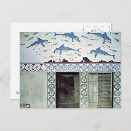 Die Dolphin Frescoes im Queen's Bad Postkarte (Vorne/Hinten)