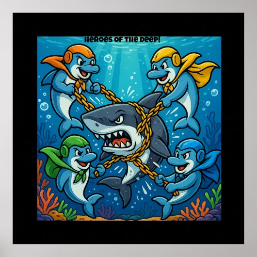 DIE DOLPHIN GARDIANER STRIKE! — Helden der Tiefe Poster (Vorne)