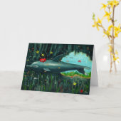 Die Dolphin und das Crab waren Freunde Karte (Gelbe Blume)