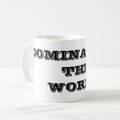 Die Dominanz der Tasse des Weltkaffees (Vorderseite Links)