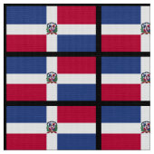 Die Dominikanische Republik-Flagge Stoff (Nahaufnahme)