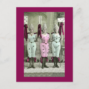 Die Domino-Mädchen Postkarte
