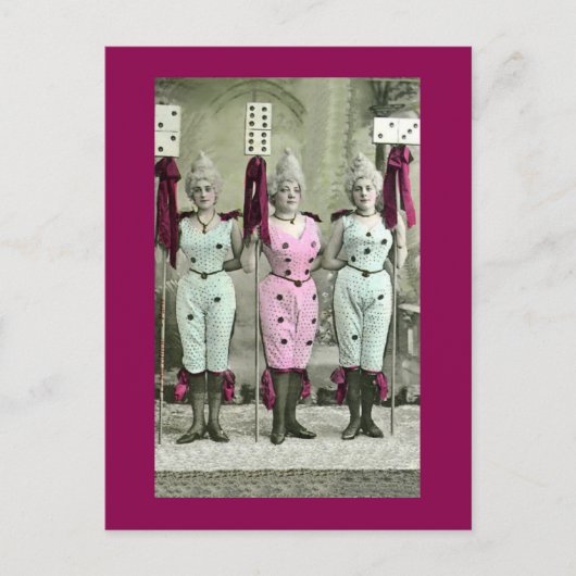 Die Domino-Mädchen Postkarte (Vorderseite)
