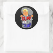 Die Donald Trump-Sticker fallen lassen Runder Aufkleber (Tasche)