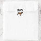 Die Donkey-Gaspreise werden bald sonnige Kleidung  Runder Aufkleber (Tasche)