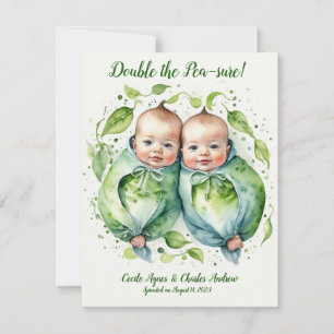 Die doppelte Ankündigung der "Pea-sure Twin Birth"