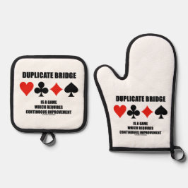 Die doppelte Brücke muss kontinuierlich verbessert Ofenhandschuh & Topflappen-Set