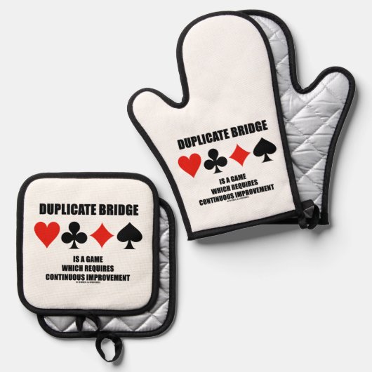 Die doppelte Brücke muss kontinuierlich verbessert Ofenhandschuh & Topflappen-Set (Vorderseite/Rückseite)