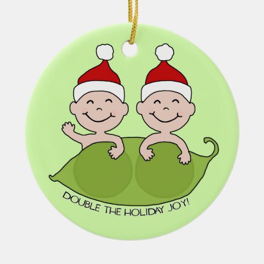 DIE DOPPELTE FEIERTAGS-FREUDE! KERAMIKORNAMENT (Vorne)