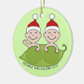 DIE DOPPELTE FEIERTAGS-FREUDE! KERAMIKORNAMENT (Links)