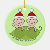 DIE DOPPELTE FEIERTAGS-FREUDE! KERAMIKORNAMENT (Hinten)