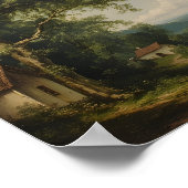 Die Dorfeiche — Englische Landschaft mit Figuren Poster (Ecke)