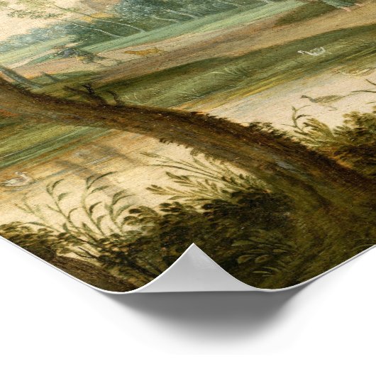 Die Dorflandschaft Poster (Ecke)