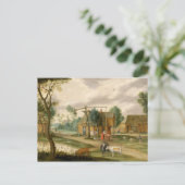 Die Dorflandschaft Postkarte (Stehend Vorderseite)